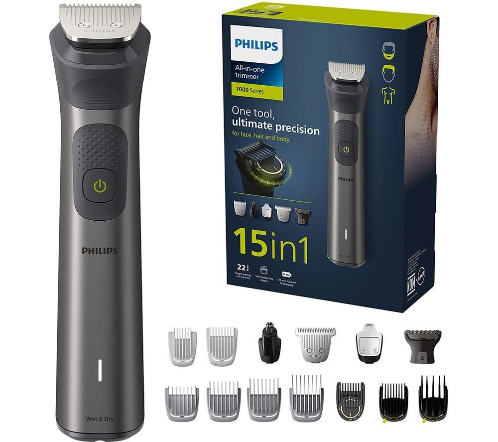 PHILIPS Series 7000 15-in-1 MG7940/15 Wet & Dry Multi Grooming Trimmer - Black, Black - Image 1