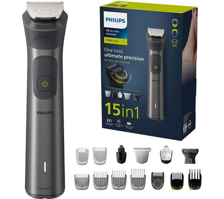 PHILIPS Series 7000 15-in-1 MG7940/15 Wet & Dry Multi Grooming Trimmer - Black, Black