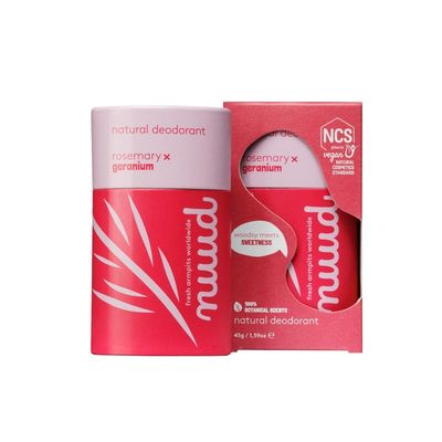 NUUD Natural Rosemary x Geranium Stick Deodorant 45gr in Clear
