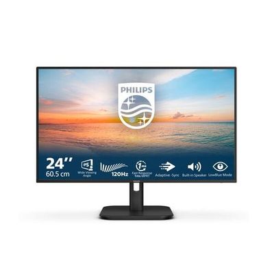PHILIPS 24E1N1200A Full HD 24" IPS Monitor - Black, Black