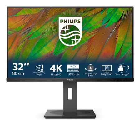 Philips 3000 series 32B1N3800/00 computer monitor 81.3 cm (32") 3840 x 2160 pixels 4K Ultra HD LCD Black
