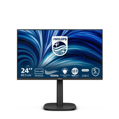 Philips 3000 series 24B2N3200D/00 computer monitor 61.2 cm (24.1") 1920 x 1200 pixels WUXGA LCD Black - Thumbnail 2