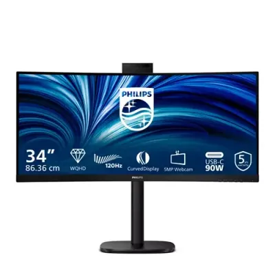Philips 3000 series 34B2U3600CH/00 computer monitor 86.4 cm (34") 3440 x 1440 pixels Wide Quad HD LCD Black - Thumbnail 2