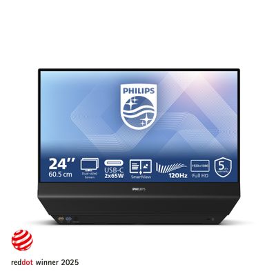 Philips 24B2D5300/00 computer monitor 60.5 cm (23.8") 1920 x 1080 pixels Full HD LCD Black - Thumbnail 2