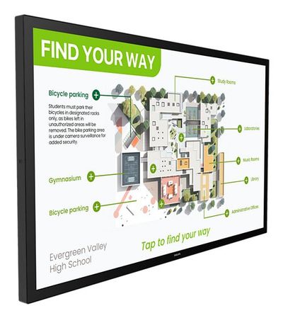 Philips 3000 series 55BDL3751T/00 Signage Display Interactive flat panel 138.4 cm (54.5") LCD Wi-Fi 450 cd/m 4K Ultra HD Black Touchscreen Built-in processor Android - Thumbnail 2