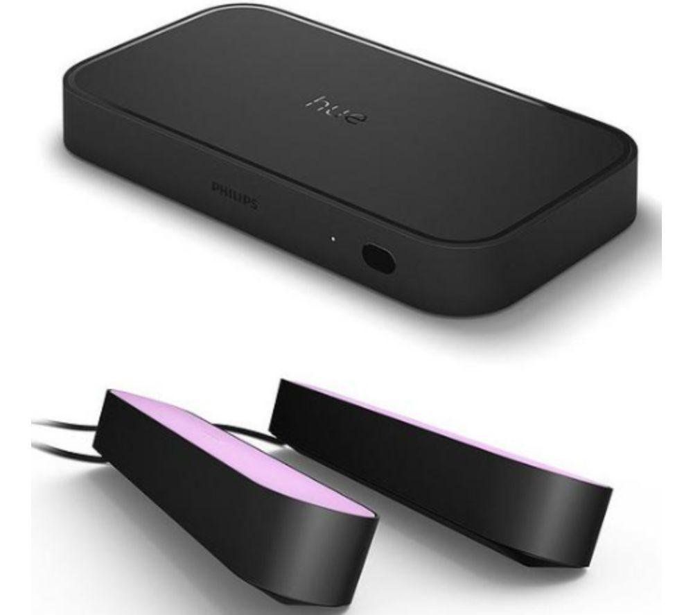 PHILIPS HUE Play HDMI Sync Box 8K & Play Light Bars (Pack of 2) Bundle - Black - Image 1