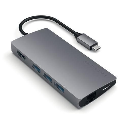 Satechi Multi-Port Adapter V2 Dock st. USB 3.2 Gen 1 (3.1 Gen 1) Type-C Grey - Image 1