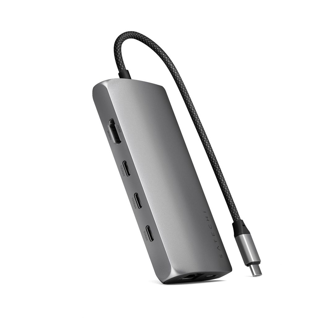 Satechi ST-P8KEM laptop dock/port replicator Wired USB 3.2 Gen 1 (3.1 Gen 1) Type-C Grey - Image 1