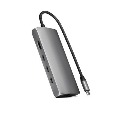 Satechi ST-P8KEM laptop dock/port replicator Wired USB 3.2 Gen 1 (3.1 Gen 1) Type-C Grey