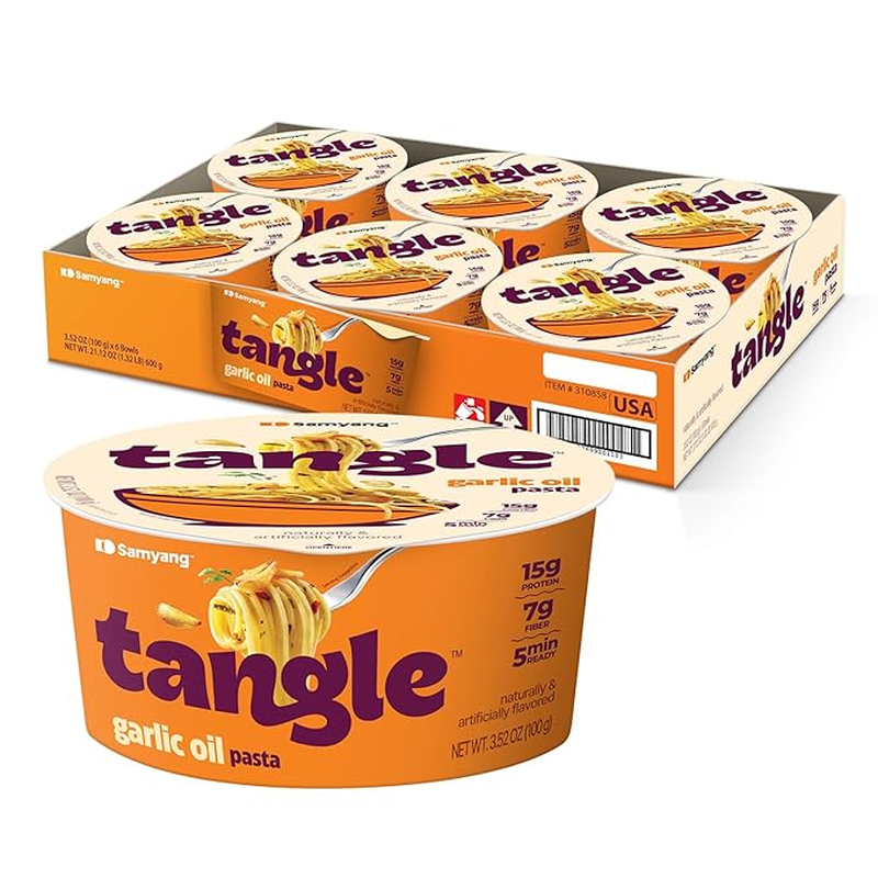 Samyang Tangle Garlic Oil Pasta Big Bowl (6 Pack) - Image 1