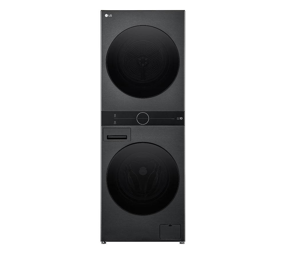 LG WashTower WT1210BBTN1 WiFi-enabled 12 kg Washer Dryer - Black, Black - Image 1
