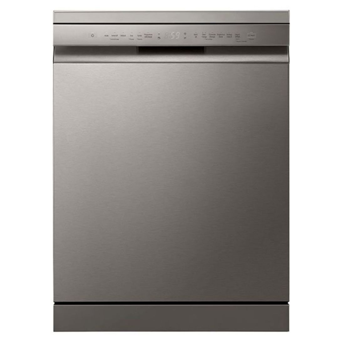 LG DF355FP 60cm QuadWash Freestanding Dishwasher - STAINLESS STEEL - Image 1