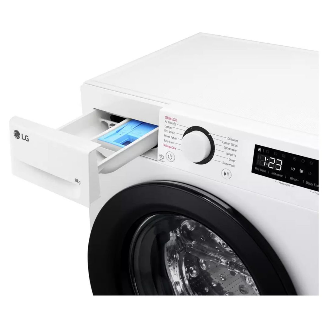 LG F2Y509WBLN1 9kg TurboWash Steam Washing Machine - WHITE - Image 1