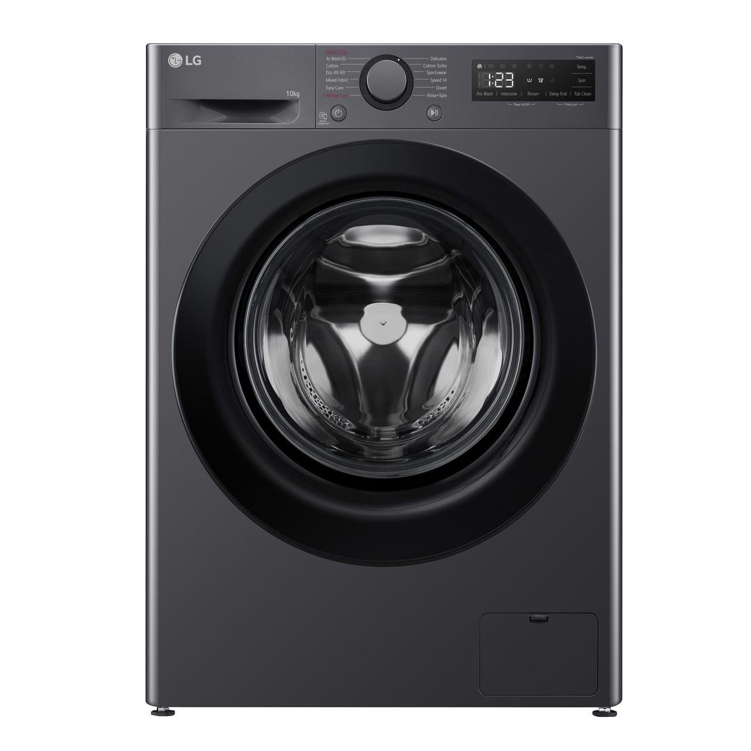 LG F4Y510GBLN1 10kg TurboWash Steam Washing Machine - SLATE GREY - Image 1