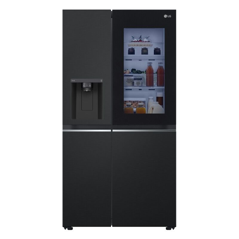 LG GSGV81EPLD Instaview American Style Fridge Freezer With Ice & Water Non Plumbed - BLACK STEEL - Image 1