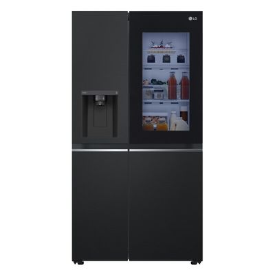 LG GSGV81EPLD Instaview American Style Fridge Freezer With Ice & Water Non Plumbed - BLACK STEEL