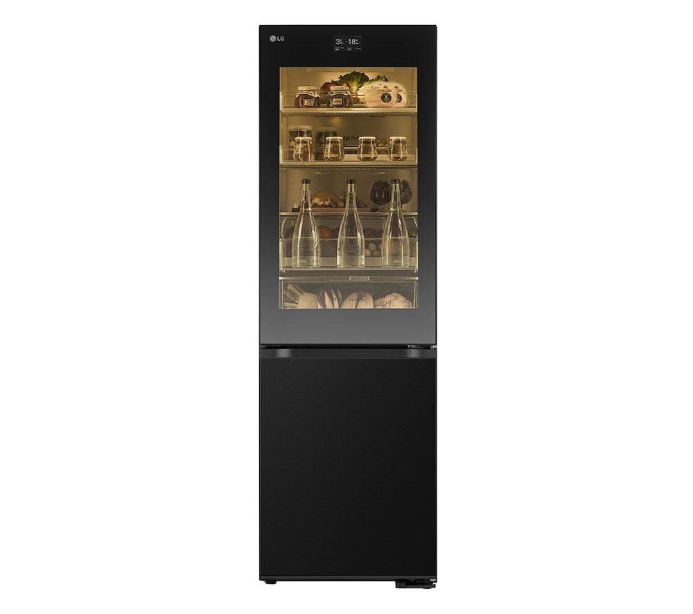 LG InstaView GBG7190CEV Smart 60/40 Fridge Freezer - Essence Black Steel, Black - Image 1