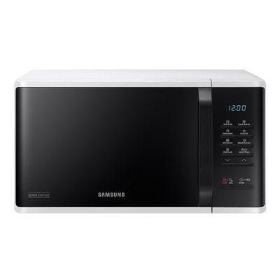 SAMSUNG MS23K3513AW Solo Microwave - White & Black, White,Black