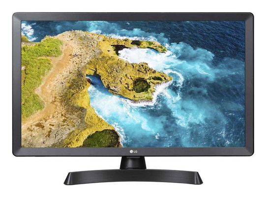 24" LG 24TQ510S-PZ Smart HD Ready LED TV Monitor, Black,Silver/Grey