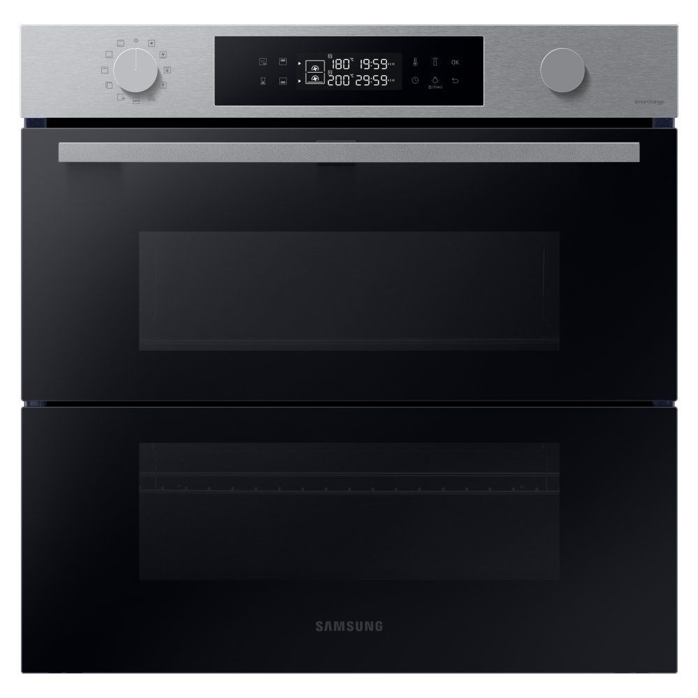 SAMSUNG Series 4 Dual Cook Flex NV7B45305AS/U4 Electric Pyrolytic Smart Oven - Stainless Steel, Stainless Steel - Image 1
