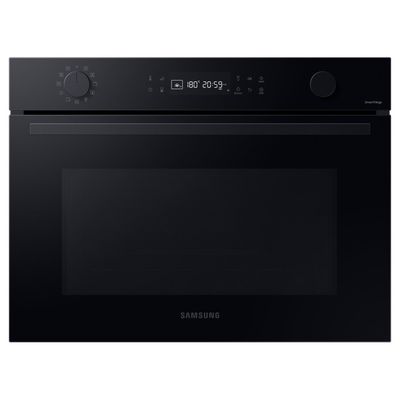 SAMSUNG Bespoke Series 4 NQ5B4553FBK/U4 Built-in Compact Combination Microwave - Black Glass, Black