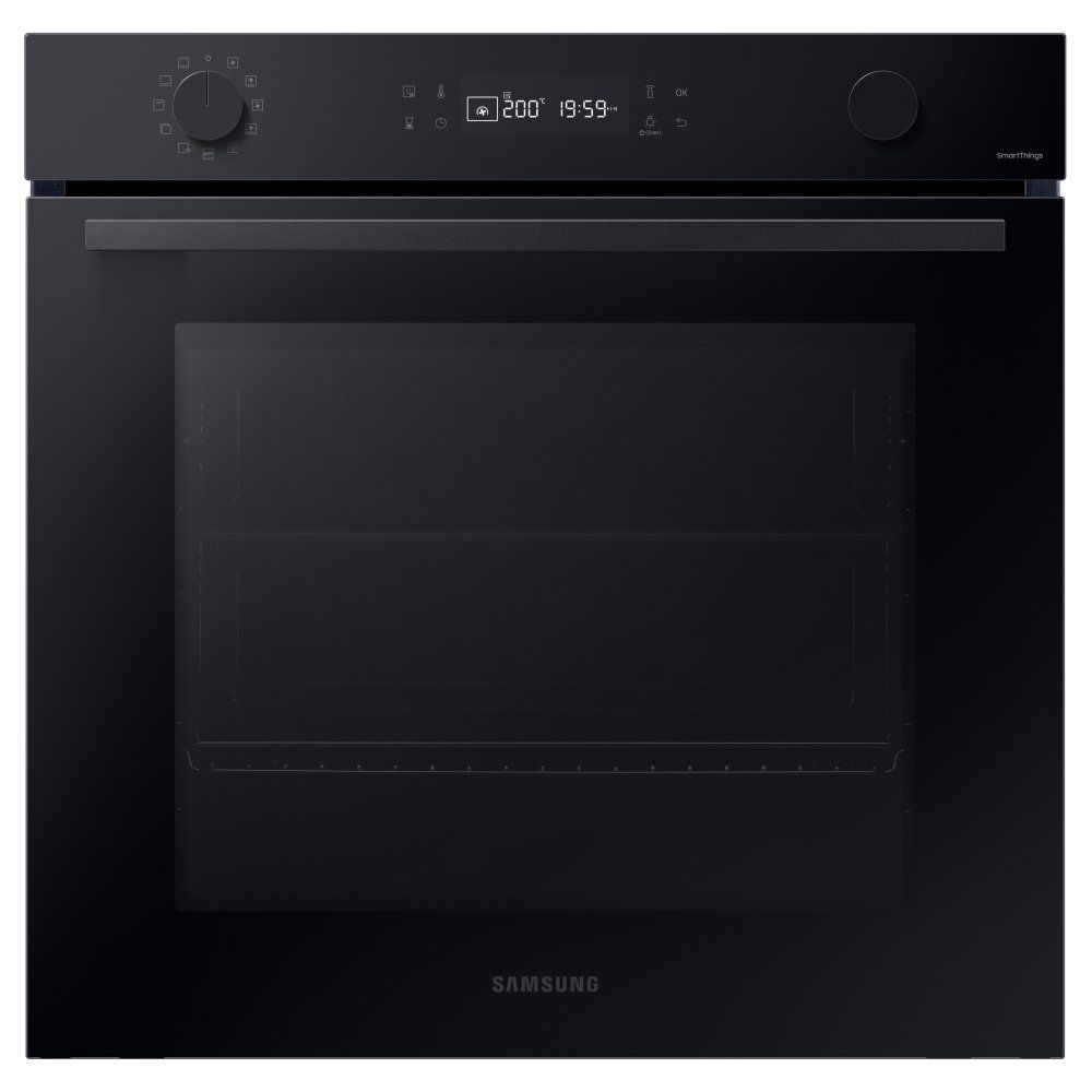 SAMSUNG Bespoke Series 4 NV7B41307AK/U4 Electric Pyrolytic Smart Oven - Black Glass, Black - Image 1