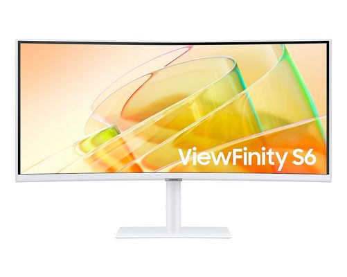 SAMSUNG ViewFinity S6 LS34C650TAUXXU Wide Quad HD 34" Curved VA LCD Monitor - White, White