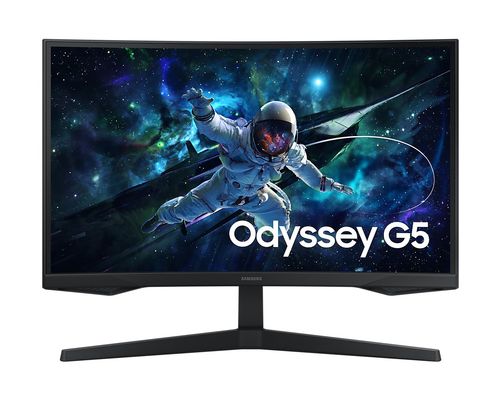 SAMSUNG Odyssey G5 LS27CG552EUXXU Quad HD 27" Curved VA LCD Gaming Monitor - Black, Black