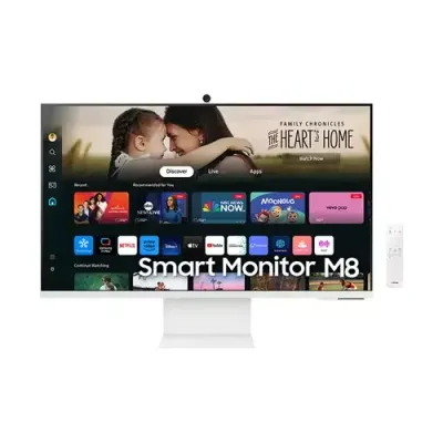 Samsung 32" M80D UHD White Smart Monitor with Speakers and Remote - Thumbnail 2