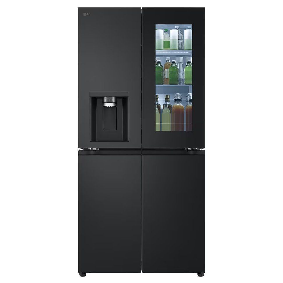 LG InstaView GMG860EPBE Smart Fridge Freezer - Matte Black, Black - Image 1
