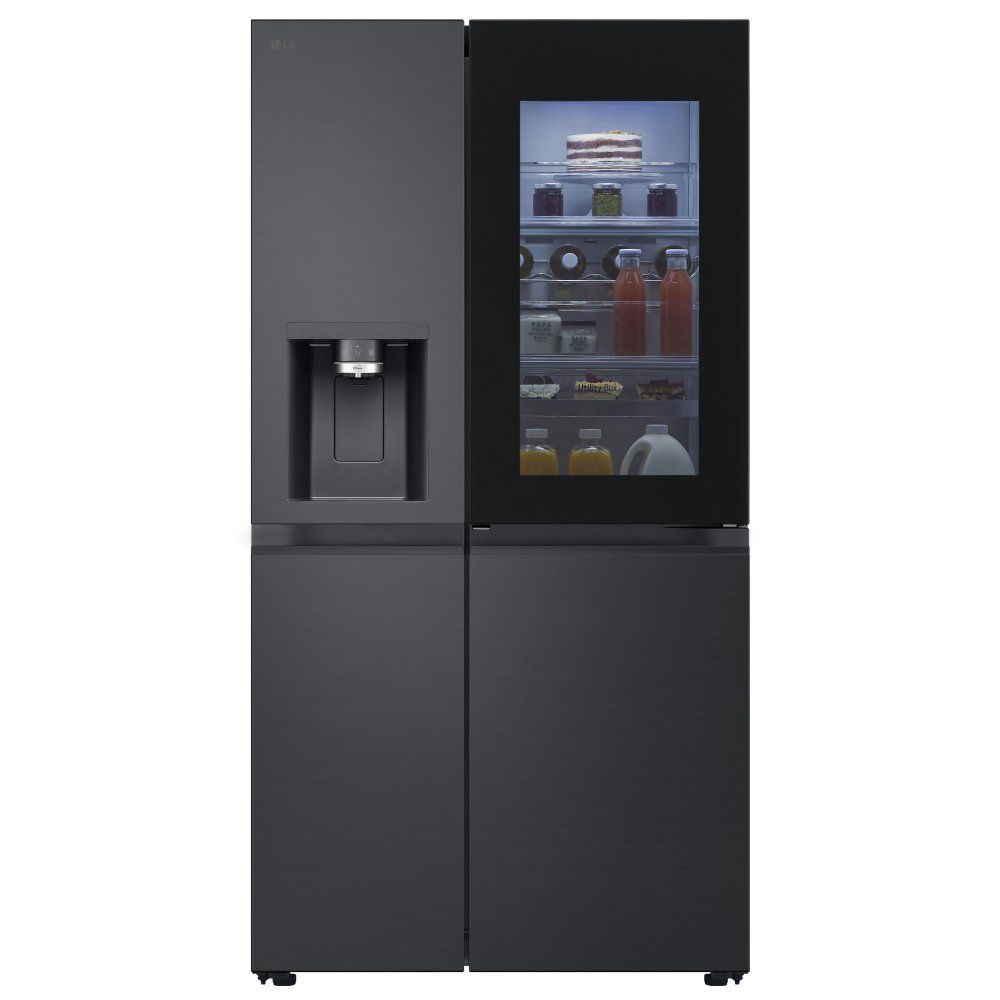 LG InstaView GSXE90EVDD American-Style Smart Fridge Freezer - Essence Black Steel, Silver/Grey,Black - Image 1