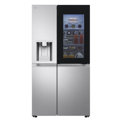 LG InstaView GSXE91BSAD American-Style Smart Fridge Freezer - Brushed Steel, Brushed Steel - Thumbnail 2
