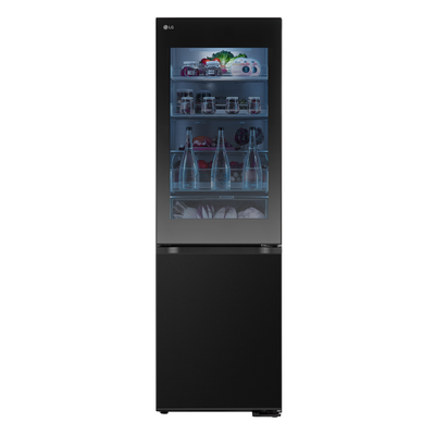 LG InstaView GBG5160CEV Smart 60/40 Fridge Freezer - Essence Black Steel, Black - Thumbnail 2