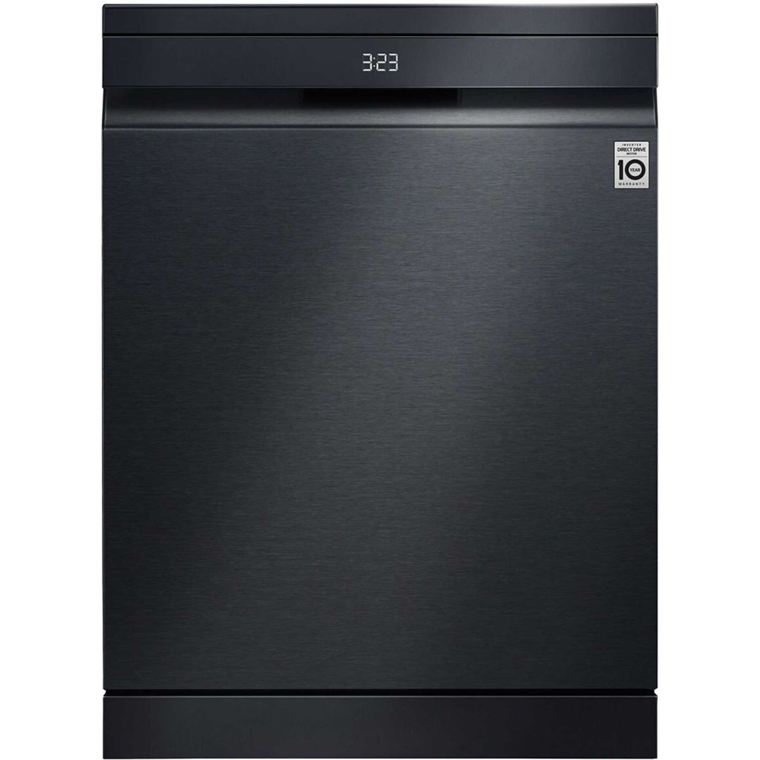 LG DF587HMS 60cm QuadWash Freestanding Dishwasher - BLACK STEEL - Image 1