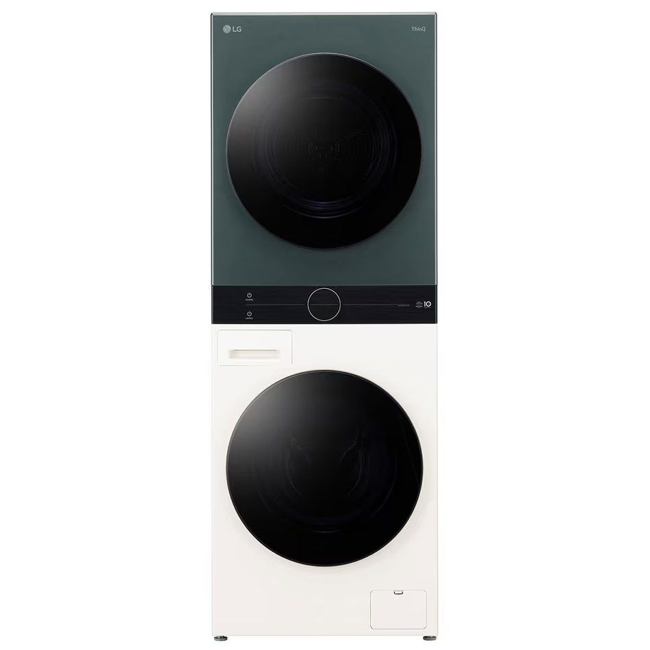 LG WashTower AI Direct Drive WT1210NBTN1 WiFi-enabled 12 kg Washer Dryer - Green & Beige, Green,Cream - Image 1