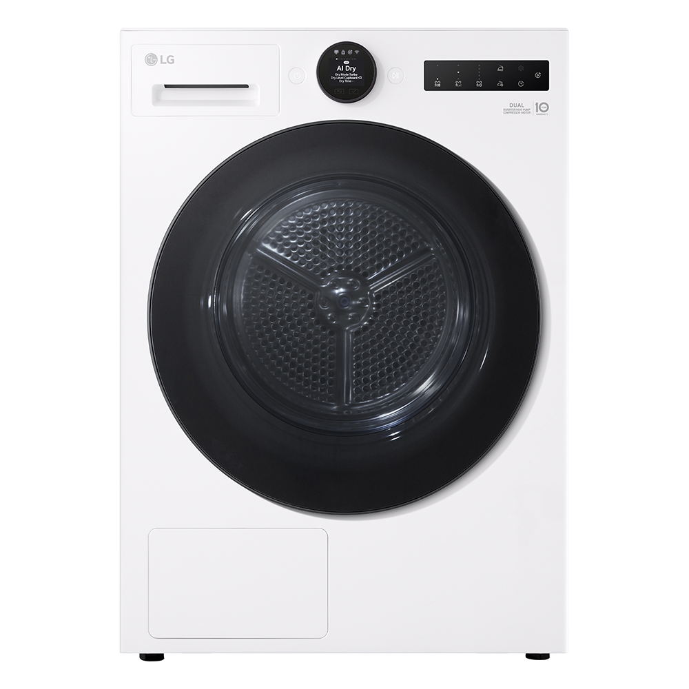 LG RHX7010TWB 10kg TurboDry AIDry Heat Pump Condenser Dryer - WHITE - Image 1
