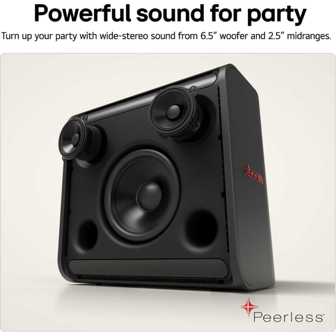 LG xboom Stage 301 Bluetooth Megasound Party Speakers - Black, Black - Image 1