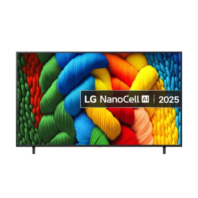 75" LG NANO80 NanoCell AI 4K HDR Smart TV 2025 - 75NANO80A6B, Blue