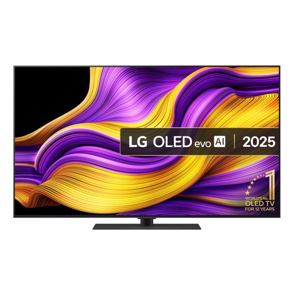 55" LG G5 OLED evo AI 4K HDR Smart TV 2025 (Stand Version) - OLED55G56LS, Silver/Grey - Image 1