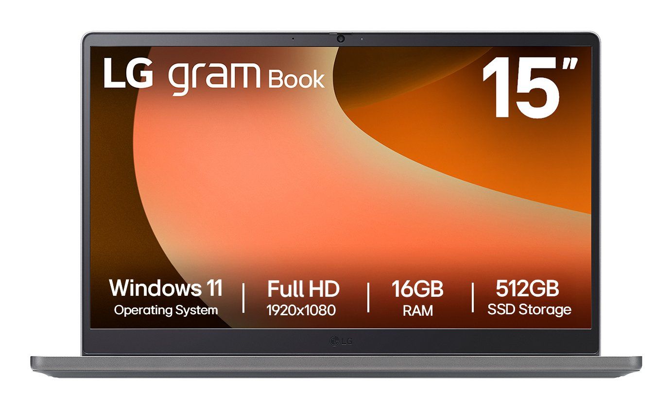 LG Gram Book 15.6" Copilot Laptop - Intel® Core™ i5 1334U, 512GB SSD, 16 GB RAM - Titan Silver - Image 1
