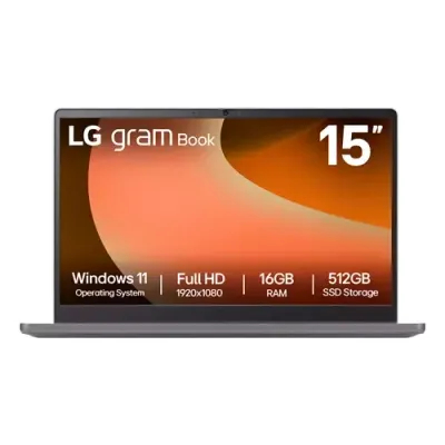 LG Gram Book 15.6" Copilot Laptop - Intel® Core™ i5 1334U, 512GB SSD, 16 GB RAM - Titan Silver - Thumbnail 2