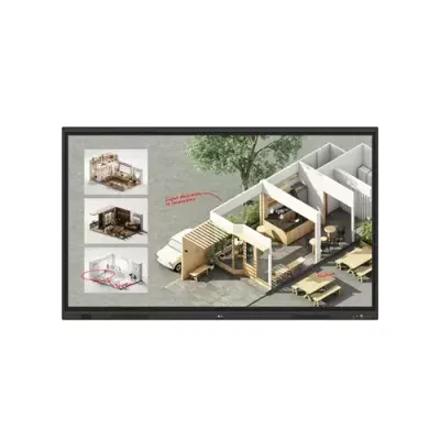 LG CreateBoard Standard interactive whiteboard 165.1 cm (65") 3840 x 2160 pixels Touchscreen Black - Thumbnail 2