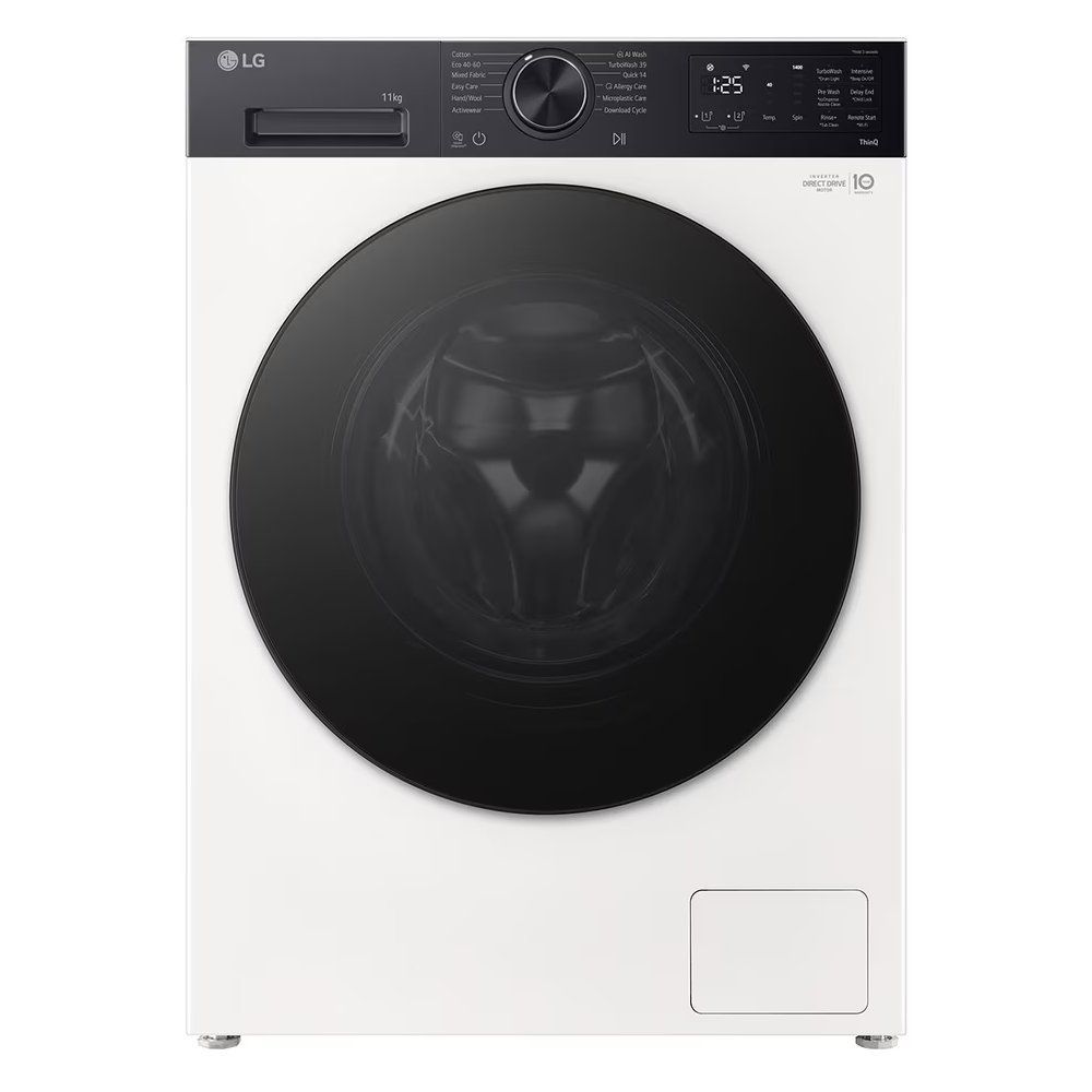 LG VX55 Series AI Direct Drive F4X5511THB WiFi-enabled 11 kg 1400 Spin Washing Machine - White, White,Black - Image 1