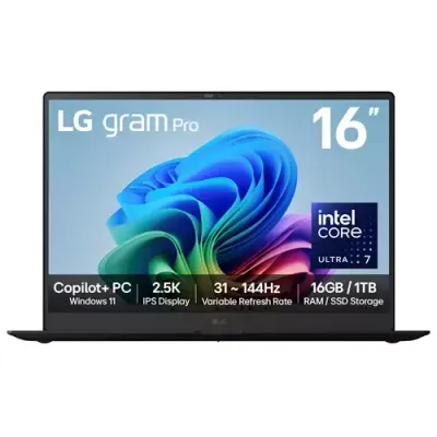 LG Gram Pro 16Z90TS-G 16" Hybrid AI Copilot+ Laptop - Intel Core Ultra 7 256V 1TB SSD 16 GB RAM - Metal Grey - [2025]