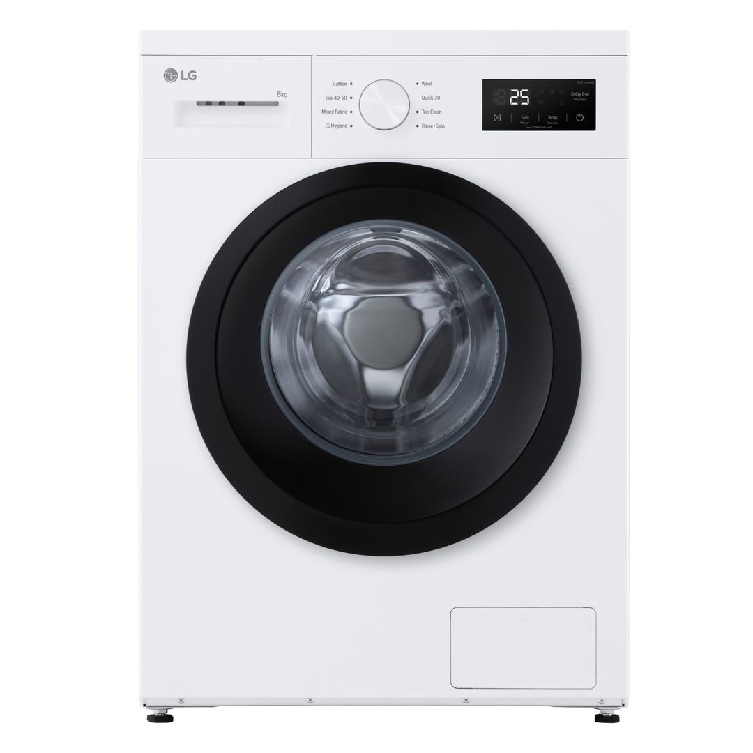 LG A10 Series 8kg 1400rpm Washing Machine - White - Image 1