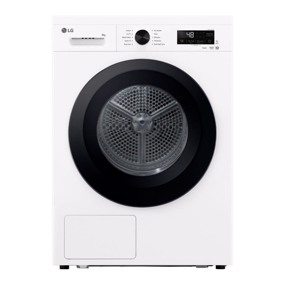 LG X10 Series ThinQ RHX1009NWK 9 kg Heat Pump Tumble Dryer - White, White - Image 1