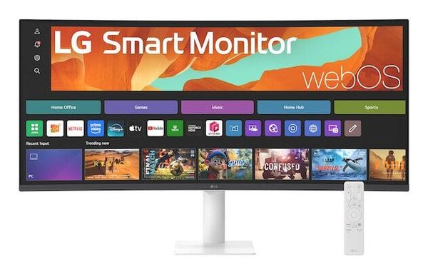 LG 34U601SA-W Quad HD 34" Curved LED Smart Monitor - White, White