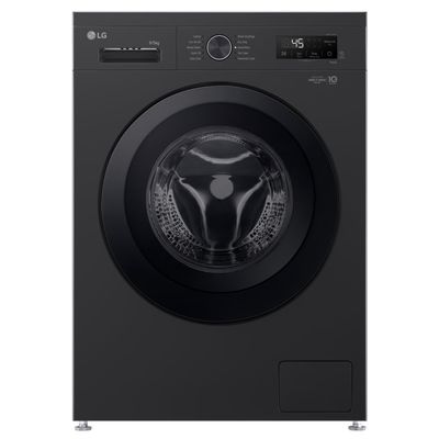 LG X10 Series Direct Drive W4X1095NNK WiFi-enabled 9 kg Washer Dryer - Black, Black