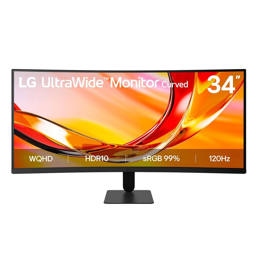 LG UltraWide U6 34U601B, 34-inch WQHD Curved (1800R) 120Hz Monitor, HDR10 & 99% sRGB AMD FreeSync™ Premium - Image 1