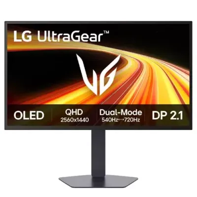 LG UltraGear GX7 WOLED 27-inch 4th Gen. QHD Gaming Monitor27GX790B with Dual-Mode(720Hz@HD 540Hz@QHD) 0.02ms(GtG) DP2.1 VESA DisplayHDR True Black 500